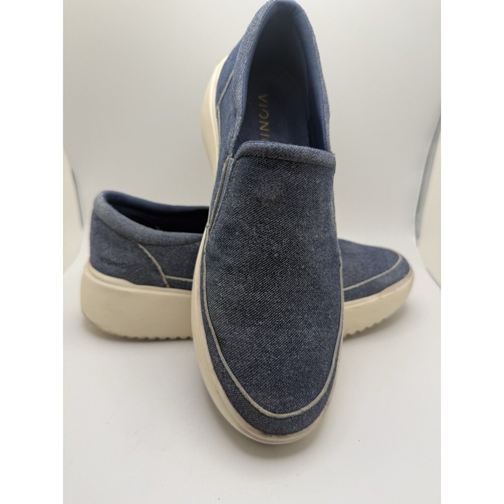 Vionic Kearny Denim Blue Slip-On Fashion Sneaker Platform Loafers Women's 7.5